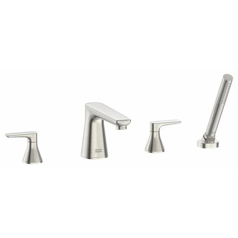 Aspirations Deck mount Roman Tub Faucet Trim with Hand Shower – Brushed Nickel T061901.295 American Standard