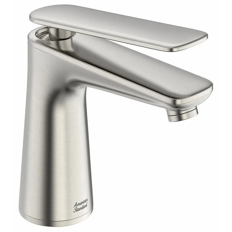 Aspirations Single Hole Bathroom Faucet with Pop-up Drain, 1.2 GPM – Brushed Nickel 7061101.295 American Standard