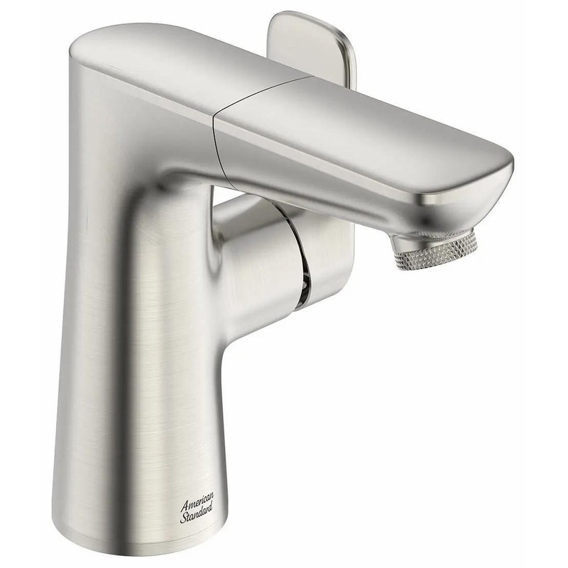 Aspirations Single Hole Bathroom Faucet with Pop-up Drain, 1.2 GPM – Brushed Nickel 7061121.295 American Standard