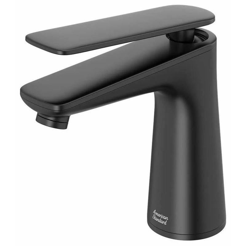Aspirations Single Hole Bathroom Faucet with Pop-up Drain, 1.2 GPM – Matte Black 7061101.243 American Standard