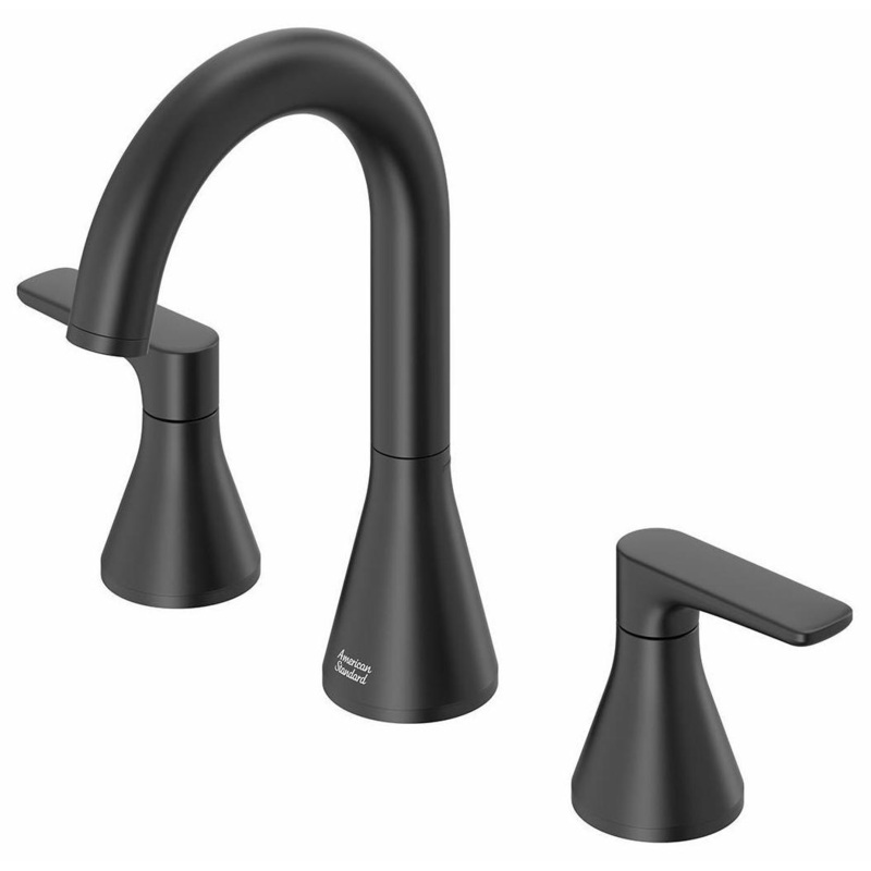 Aspirations Widespread Bathroom Faucet With Pop-up Drain – Matte Black 7061801.243 American Standard