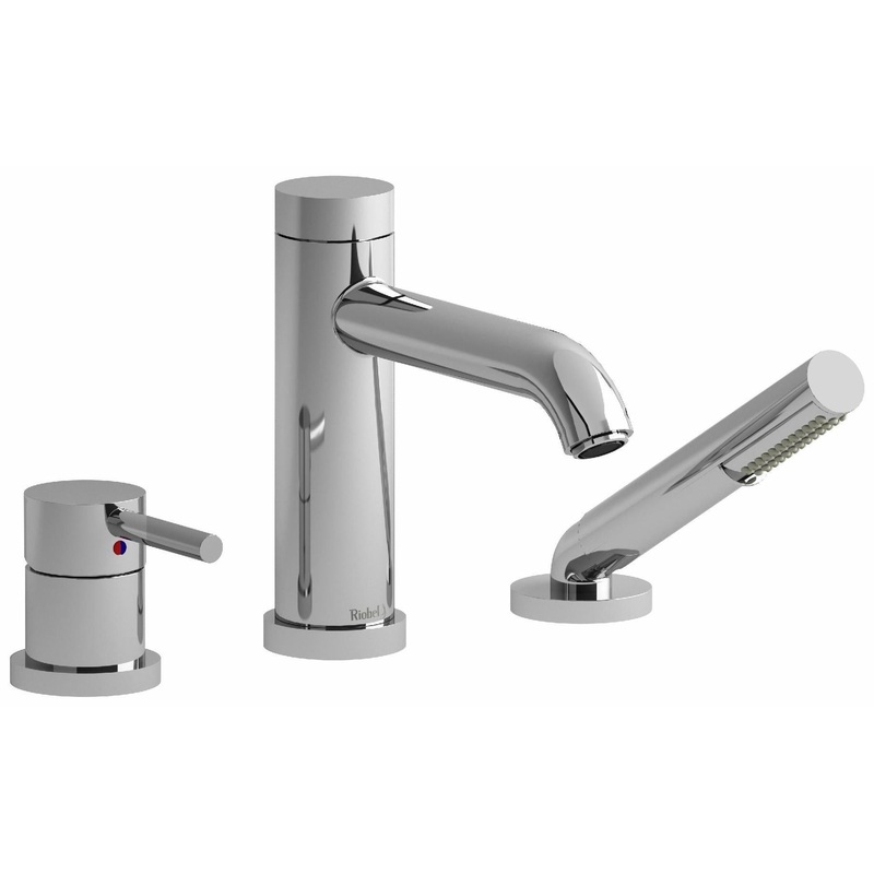 CS 3-Hole Deck-Mount Tub Filler With Hand Shower Trim – Chrome TCS10C RIOBEL
