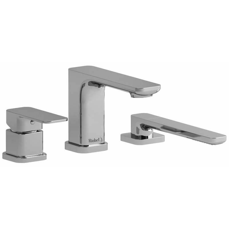 Equinox 3-Hole Deck-Mount Tub Filler With Hand Shower Trim – Chrome TEQ10C RIOBEL