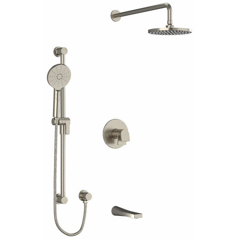 Ode Tub & Shower Faucet Trim – Brushed Nickel TKIT1345ODBN RIOBEL