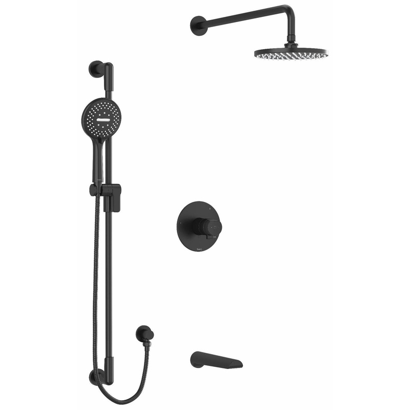 Parabola Tub & Shower Faucet Trim – Black TKIT1345PBBK RIOBEL