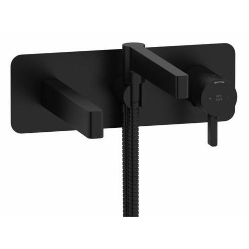 Paradox Wall Mount Tub Filler Trim – Black TPX21BK RIOBEL
