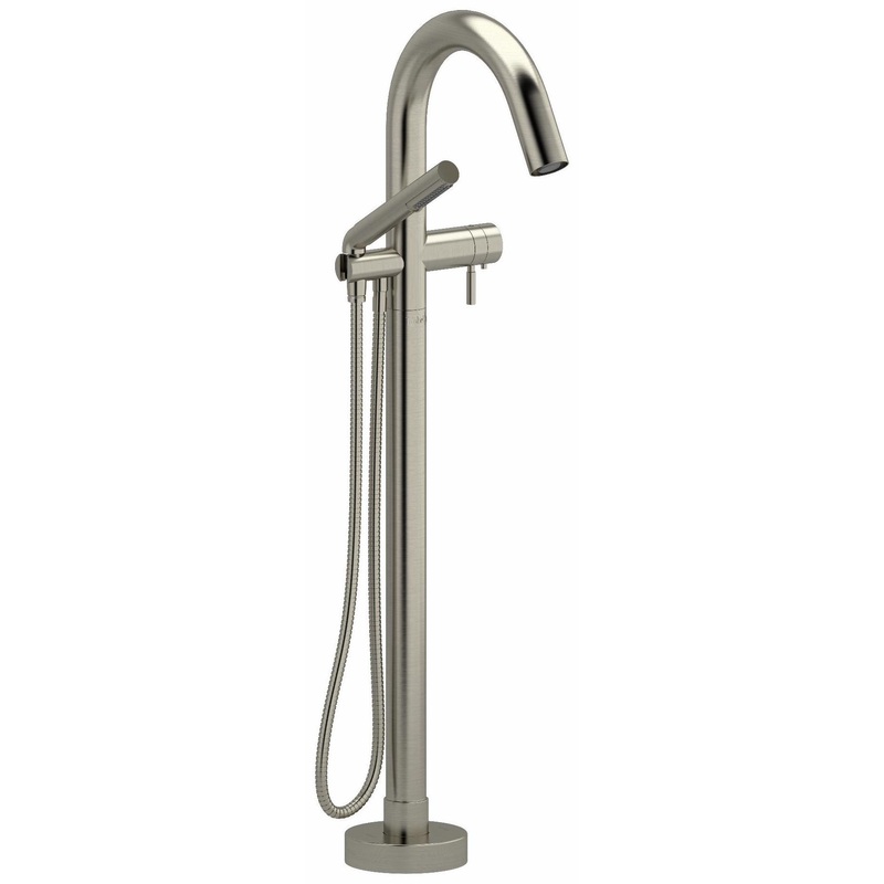 Riu Single Hole Floor Mount Tub Filler Trim – Brushed Nickel TRU39BN RIOBEL
