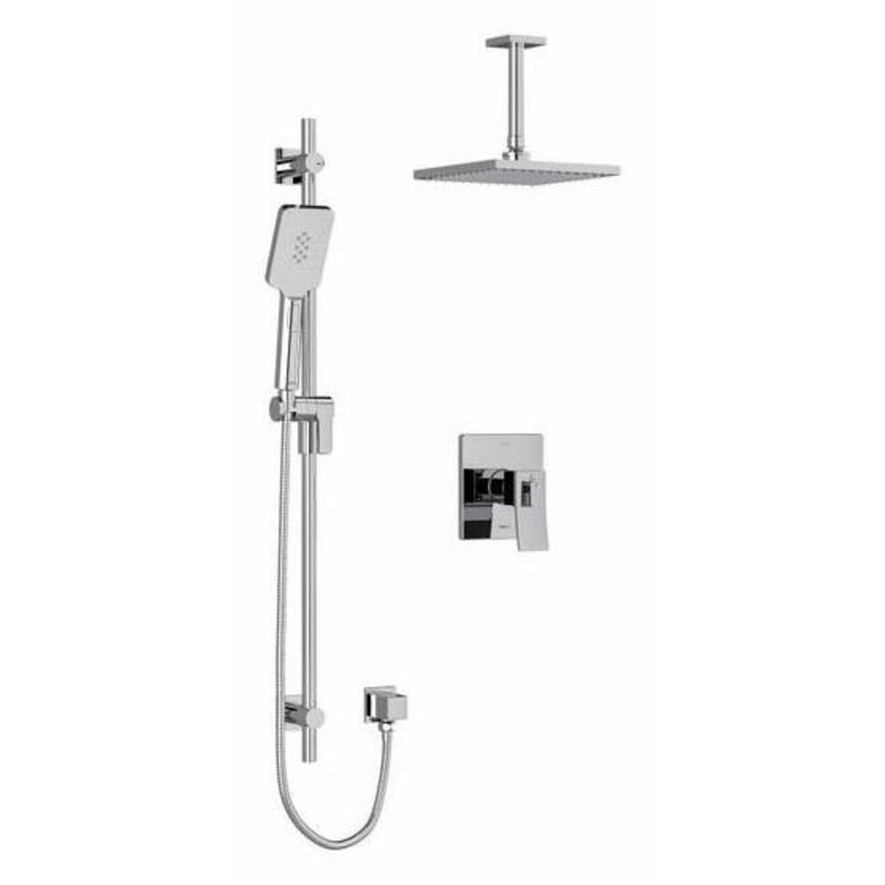 Zendo Shower Faucet Trim with Ceiling Shower Arm – Chrome TKIT323ZOTQC-6 RIOBEL
