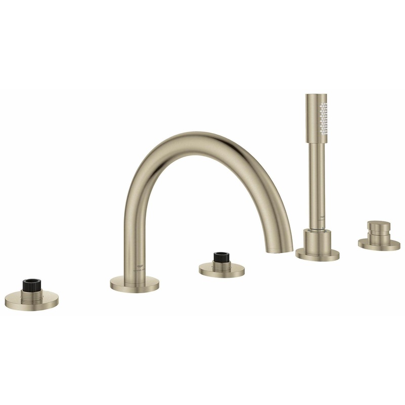Atrio 5-Hole Roman Tub Filler Trim with Hand Shower – BRUSHED NICKEL 25274EN0 Grohe