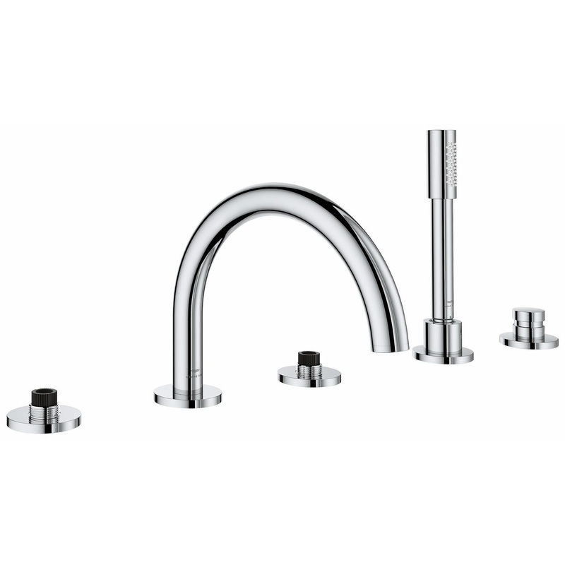 Atrio 5-Hole Roman Tub Filler Trim with Hand Shower – CHROME 25274000 Grohe