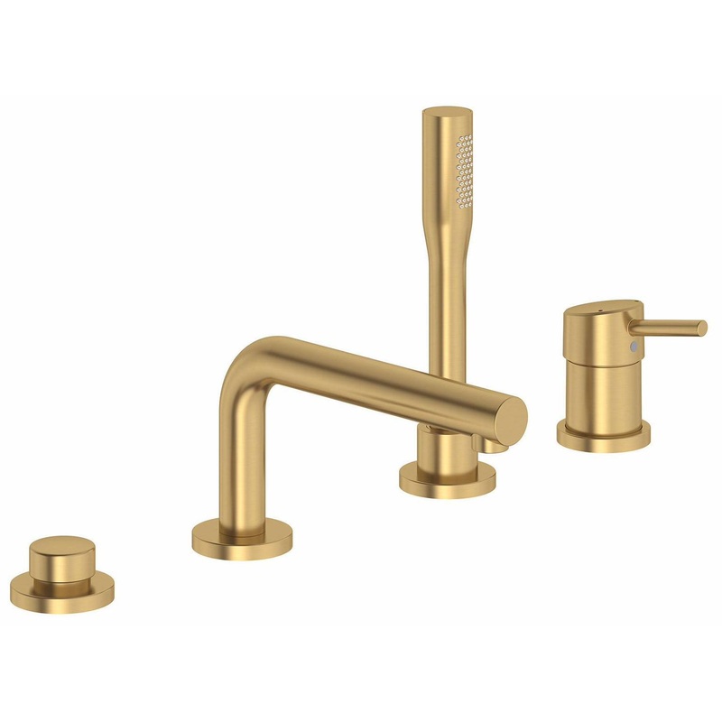 Concetto 4-Hole Roman Tub Filler Trim with Hand Shower – BRUSHED COOL SUNRISE 19576GN2 Grohe