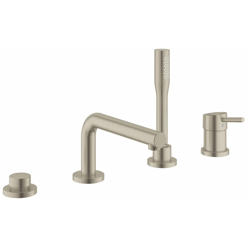 Concetto 4-Hole Roman Tub Filler Trim with Hand Shower – BRUSHED NICKEL 19576EN2 Grohe
