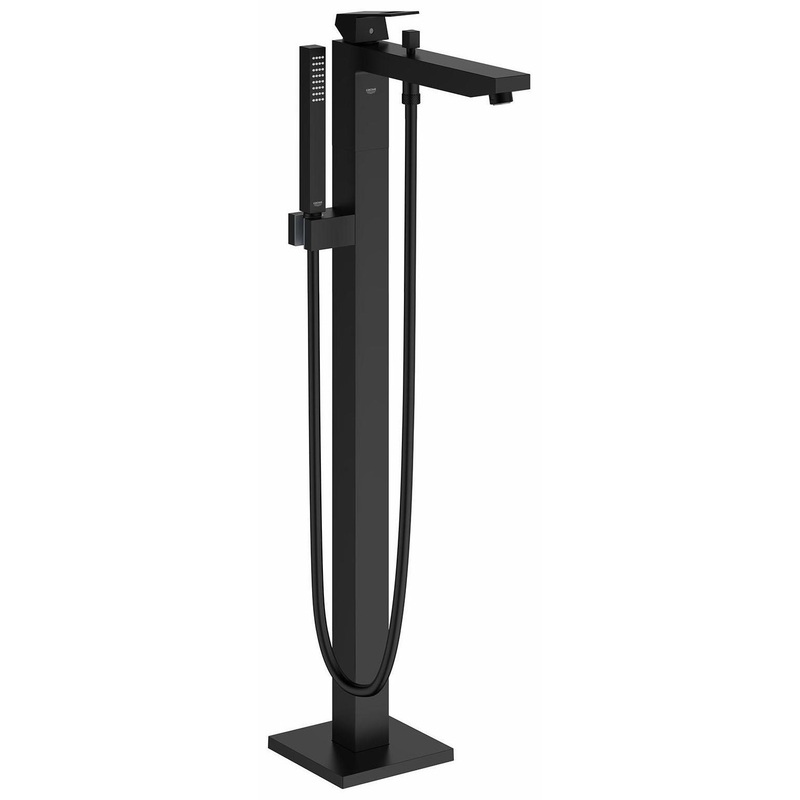Eurocube Freestanding Tub Faucet Trim with Hand Shower – MATTE BLACK 236722431 Grohe