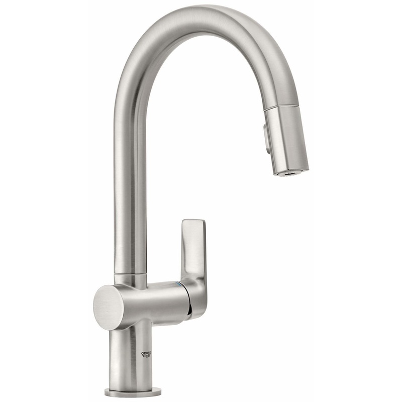 Zedra Kitchen Faucet with Pulldown Spray – SuperSteel 30377DC0 Grohe