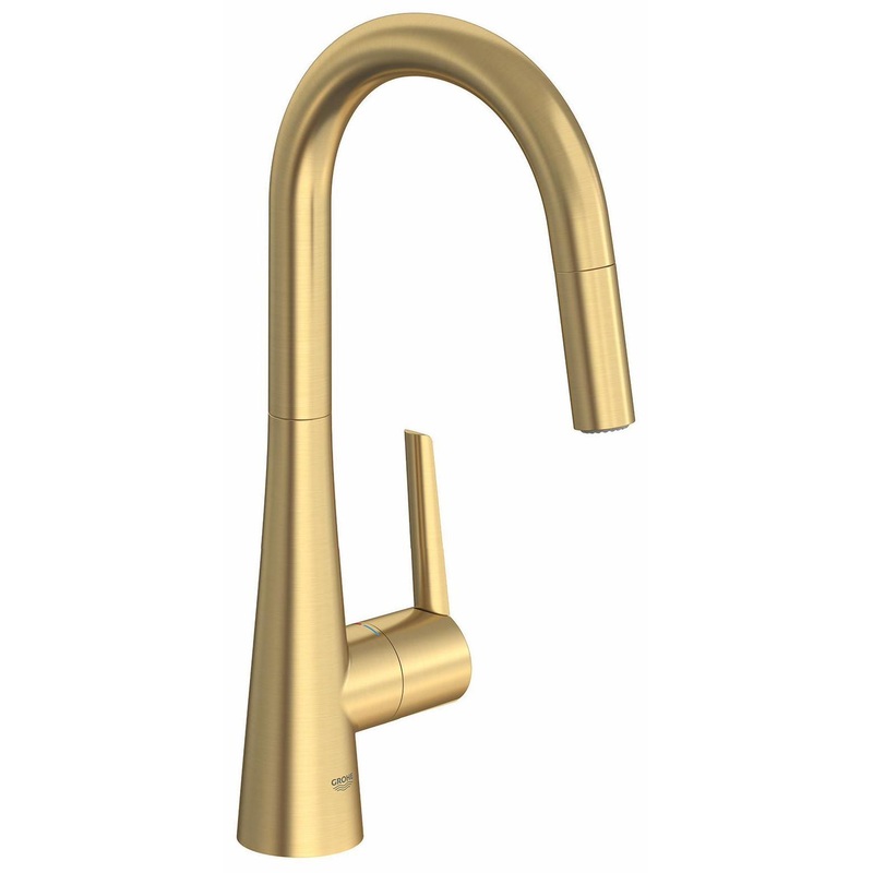 Zedra Kitchen Faucet with Pulldown Spray – BRUSHED COOL SUNRISE 32226GN3 Grohe