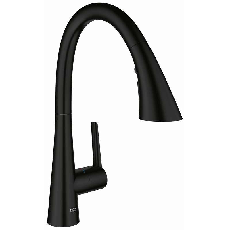Zedra Kitchen Faucet with Pulldown Spray – MATTE BLACK 322982433 Grohe