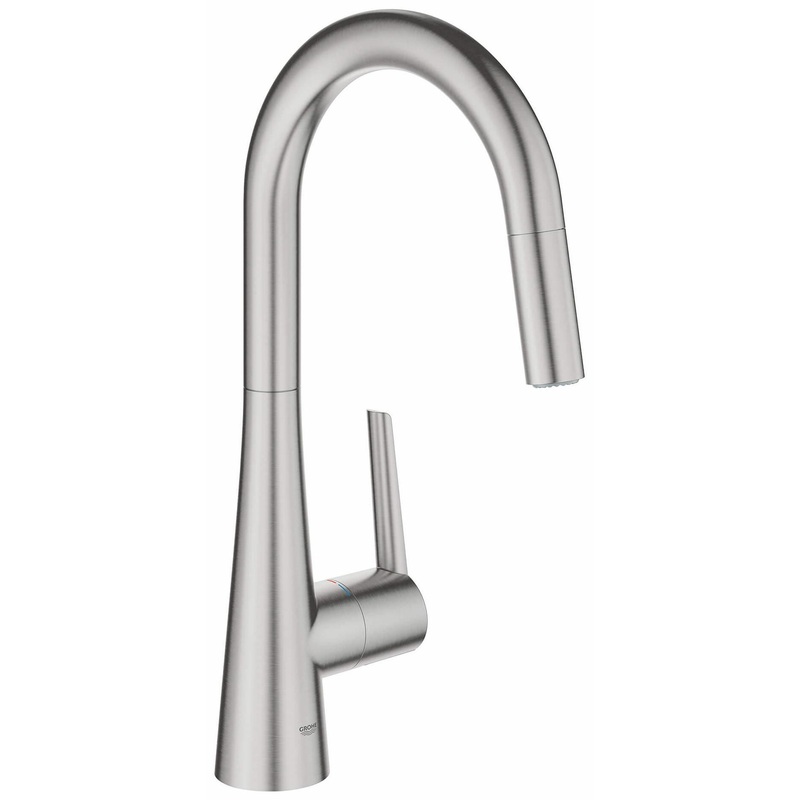 Zedra Kitchen Faucet with Pulldown Spray – SUPERSTEEL 32226DC3 Grohe