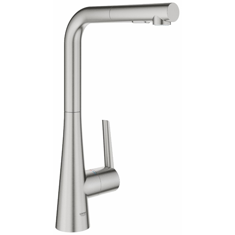 Zedra Kitchen Faucet with Pullout Spray – SUPERSTEEL 33893DC2 Grohe