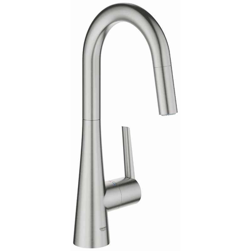 Zedra Prep Faucet with Pulldown Spray – SUPERSTEEL 32283DC3 Grohe
