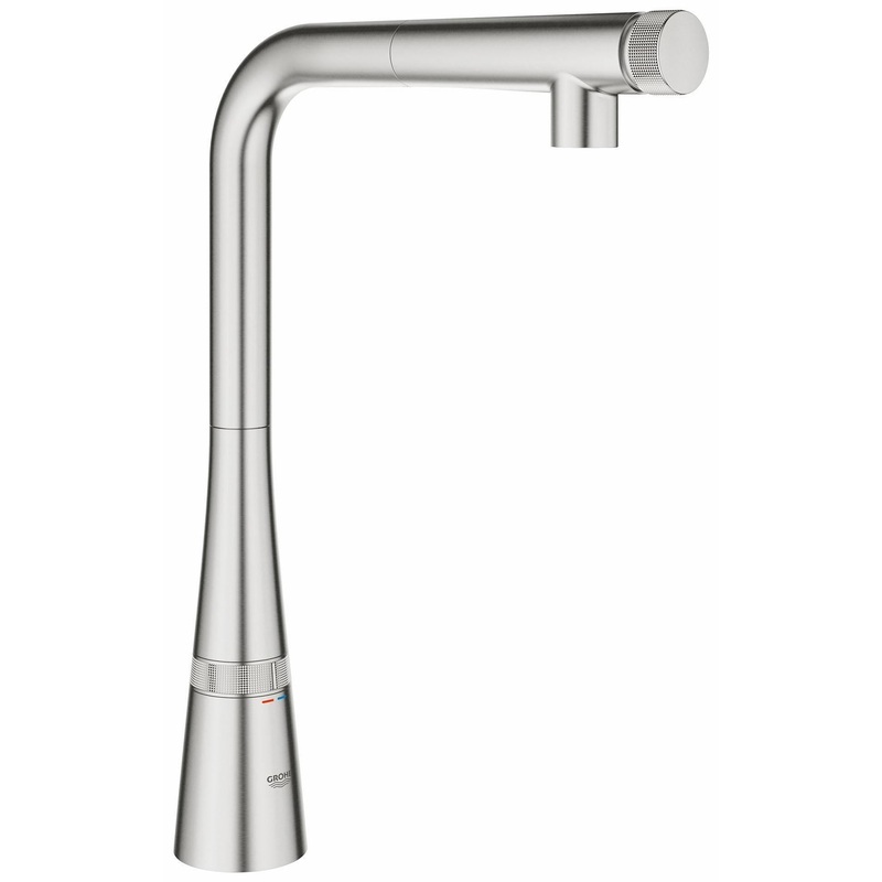 Zedra SmartControl Kitchen Faucet with Pullout Spray – SUPERSTEEL 31559DC2 Grohe