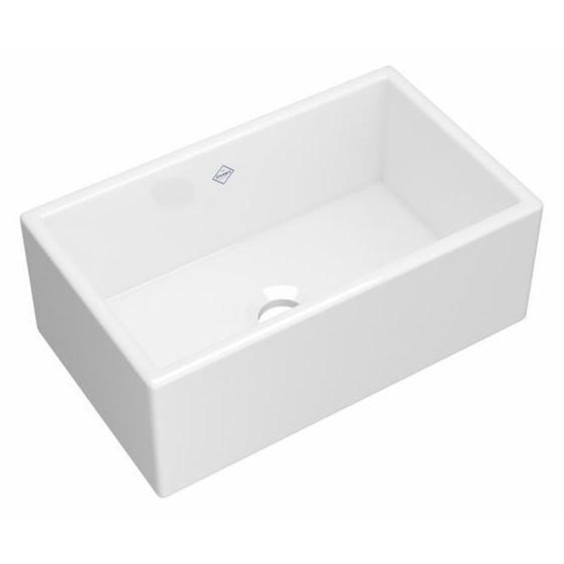 Shaker 30″ Single Bowl Farmhouse Apron Front Fireclay Kitchen Sink – White (WH) MS3018WH Shaws
