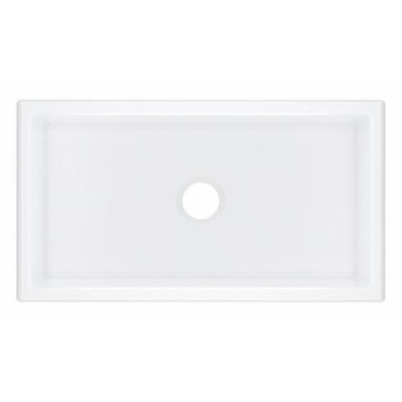 Shaker 33″ Single Bowl Undermount Fireclay Kitchen Sink – White (WH) MSUM3318WH Shaws