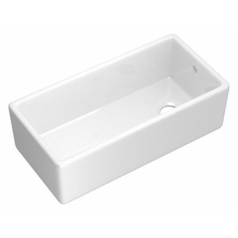 Shaker 36″ Single Bowl Farmhouse Apron Front Fireclay Kitchen Sink – White (WH) MS3618WH Shaws