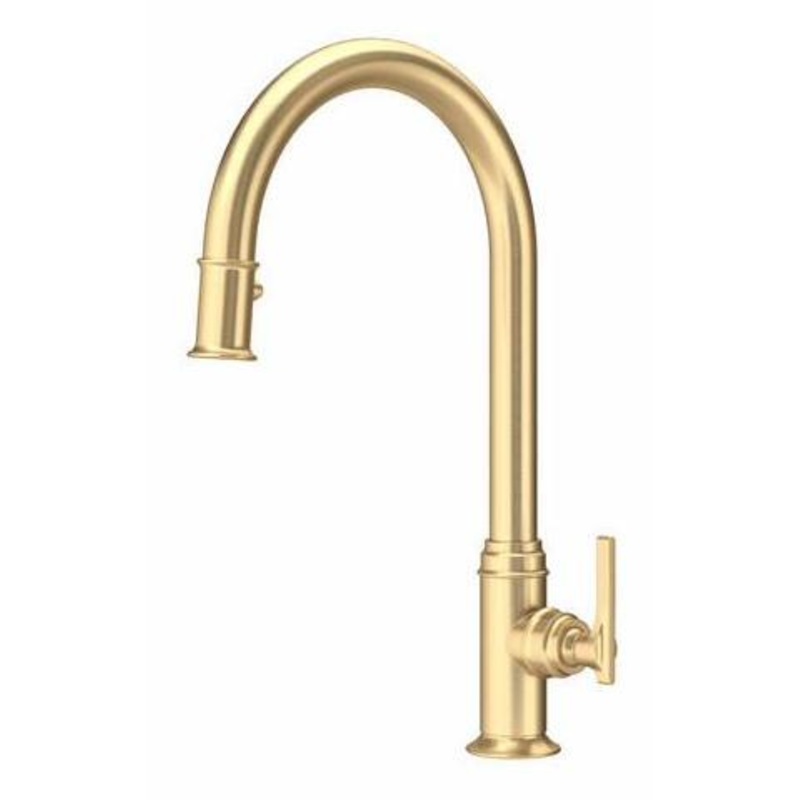Southbank Kitchen Faucet with Pulldown Spray – Satin English Gold U.SB55D1LMSEG Perrin & Rowe