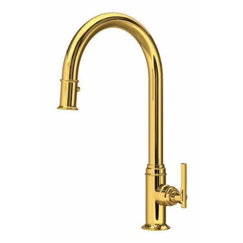 Southbank Kitchen Faucet with Pulldown Spray – Unlacquered Brass U.SB55D1LMULB Perrin & Rowe