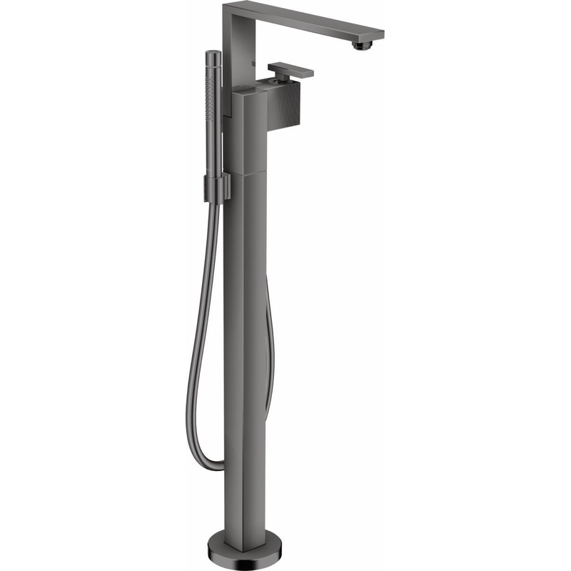 Axor Edge Free Standing Tub Filler Trim With Hand Shower – Polished Black Chrome 46441331 Axor