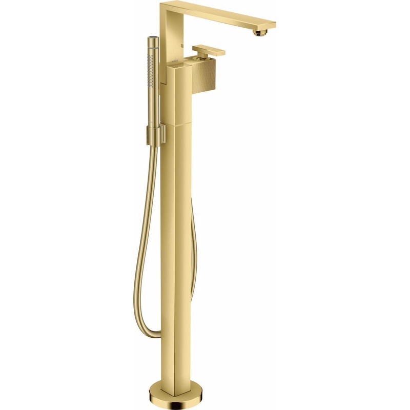 Axor Edge Free Standing Tub Filler Trim With Hand Shower – Polished Gold Optic 46441991 Axor