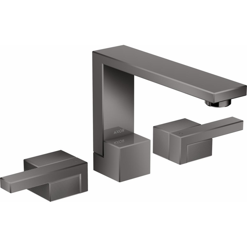 Axor Edge Widespread Bathroom Faucet – Polished Black Chrome 46051331 Axor