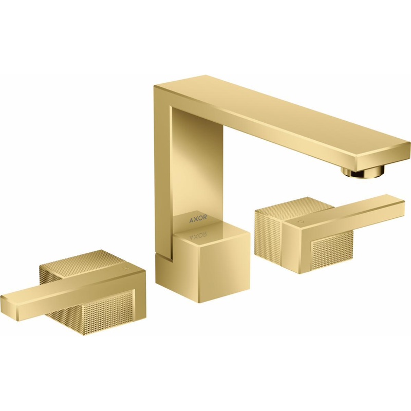 Axor Edge Widespread Bathroom Faucet – Polished Gold Optic 46051991 Axor