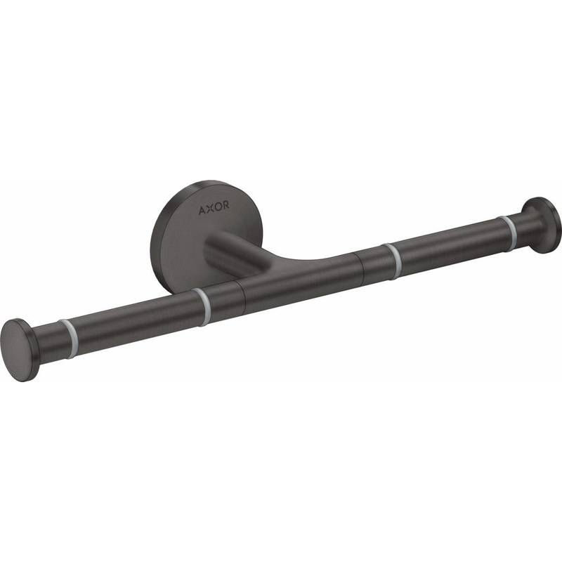 Axor Universal Circular Double Toilet Paper Holder – Brushed Black Chrome 42857340 Axor
