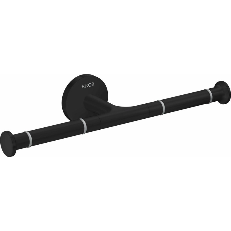 Axor Universal Circular Double Toilet Paper Holder – Matte Black 42857670 Axor