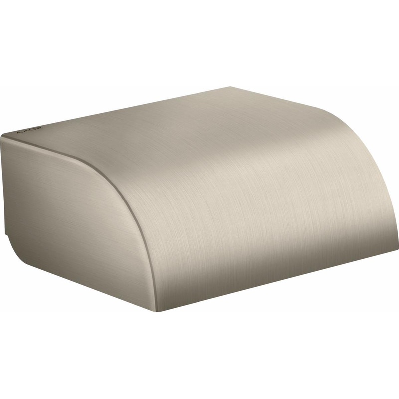 Axor Universal Circular Toilet Paper Holder with Cover – Brushed Nickel 42858820 Axor