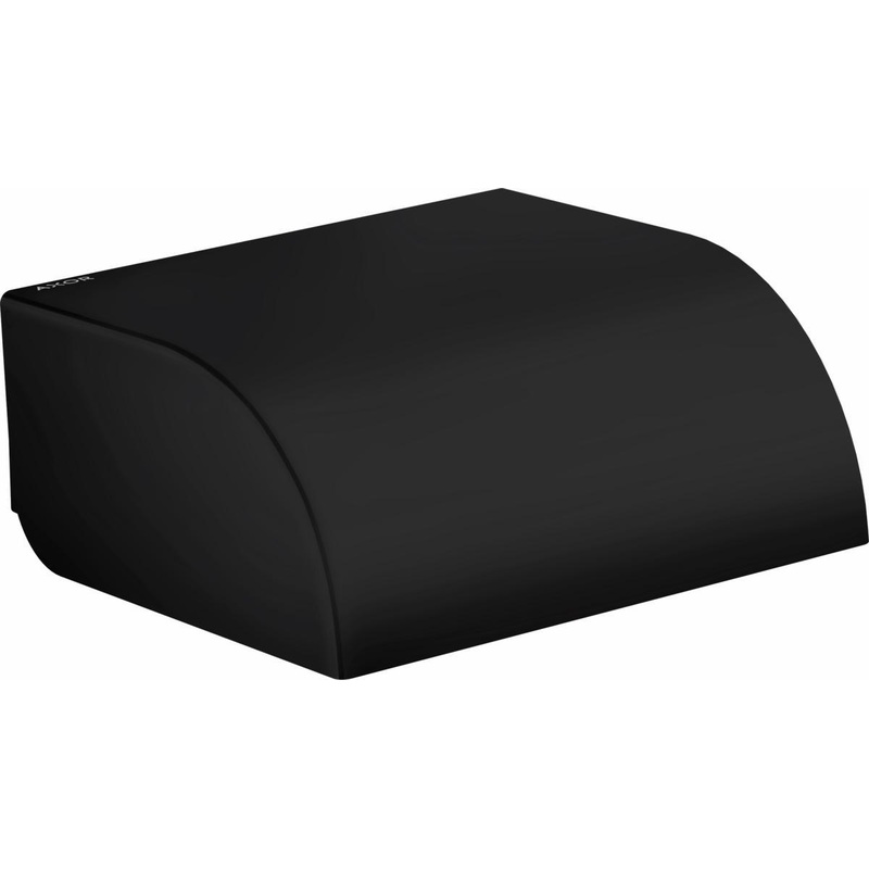 Axor Universal Circular Toilet Paper Holder with Cover – Matte Black 42858670 Axor