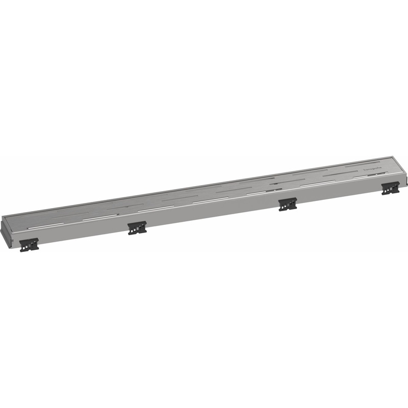 RainDrain Match Trim Classic for 27 5/8″ Rough with Height Adjustable Frame – Brushed Stainless Steel 56118801 Hansgrohe