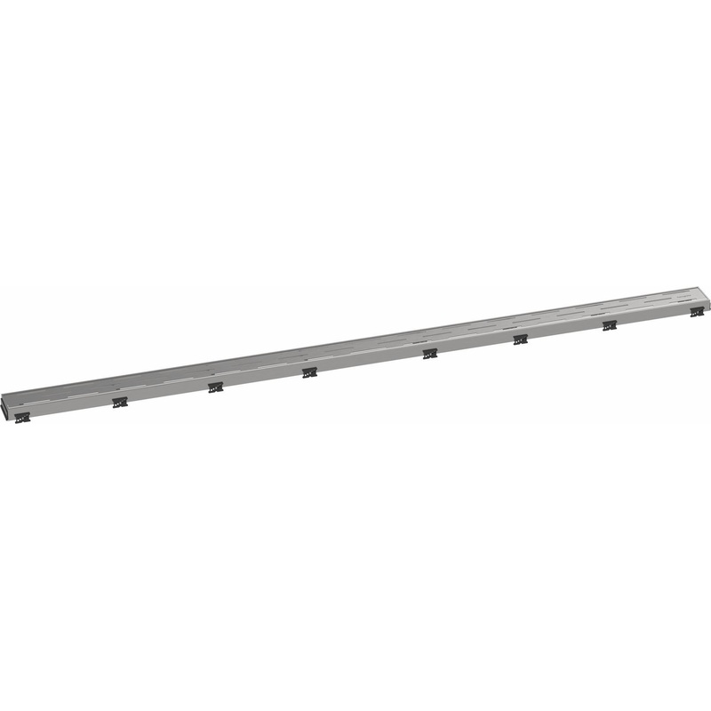 RainDrain Match Trim Classic for 59 1/8″ Rough with Height Adjustable Frame – Brushed Stainless Steel 56129801 Hansgrohe