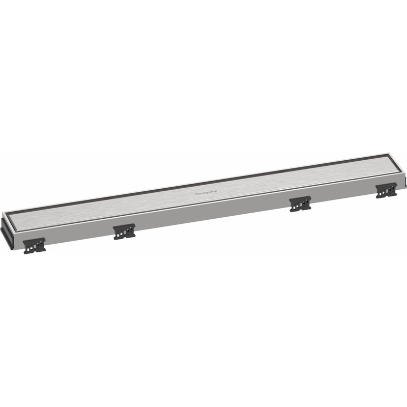 RainDrain Match Trim for 23 5/8″ Rough with Height Adjustable Frame – Brushed Stainless Steel 56036801 Hansgrohe