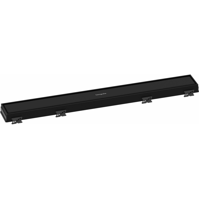 RainDrain Match Trim for 23 5/8″ Rough with Height Adjustable Frame – Matte Black 56036671 Hansgrohe