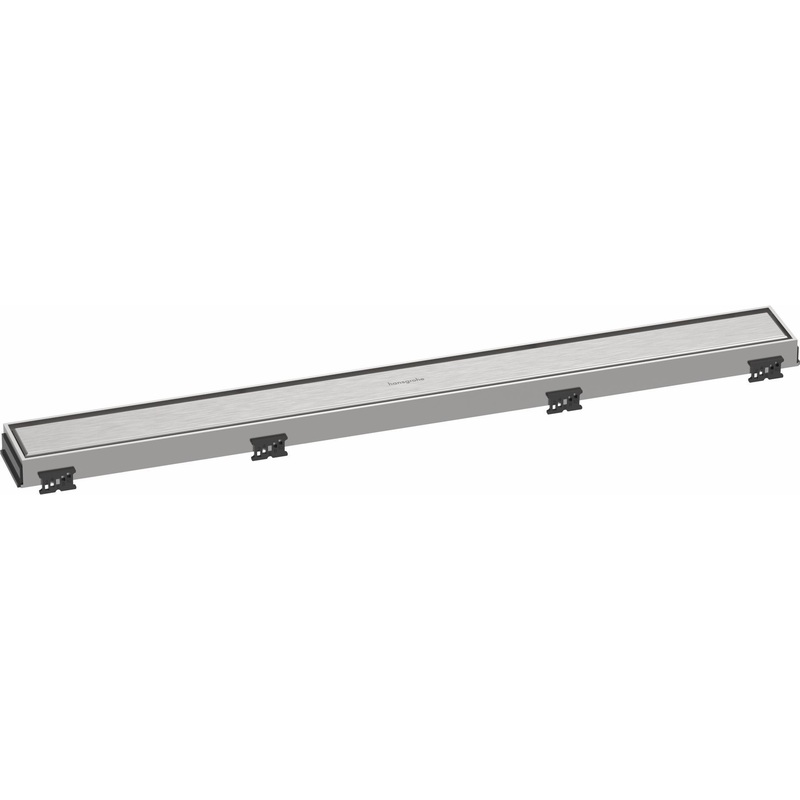 RainDrain Match Trim for 27 5/8″ Rough with Height Adjustable Frame – Brushed Stainless Steel 56037801 Hansgrohe