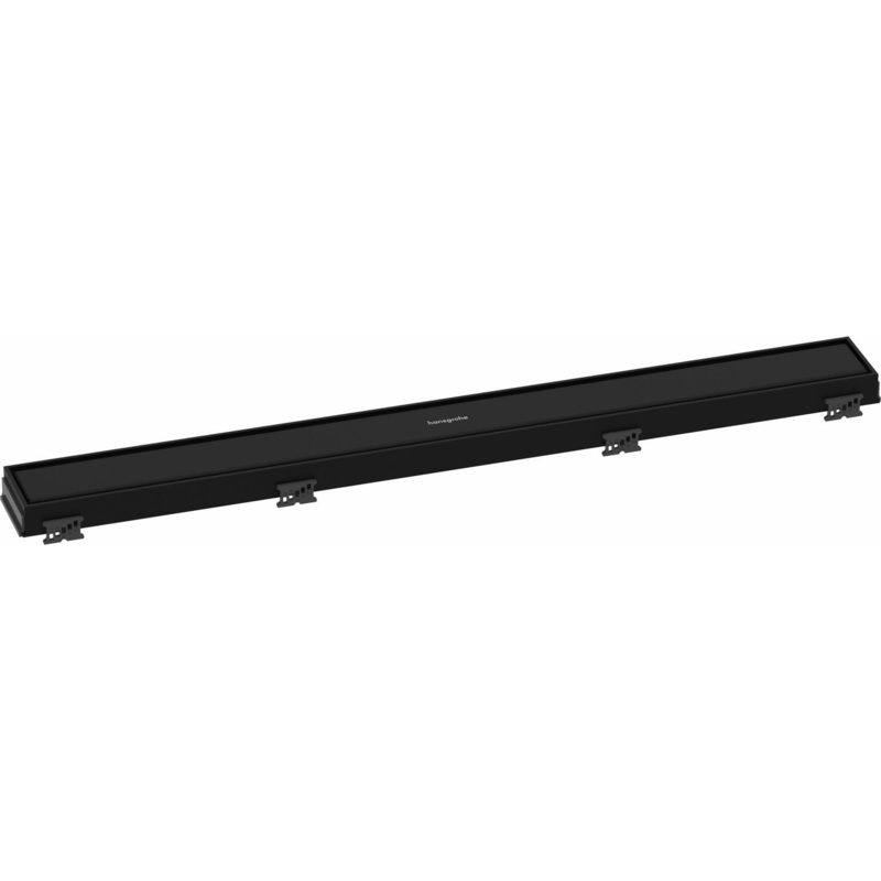 RainDrain Match Trim for 27 5/8″ Rough with Height Adjustable Frame – Matte Black 56037671 Hansgrohe