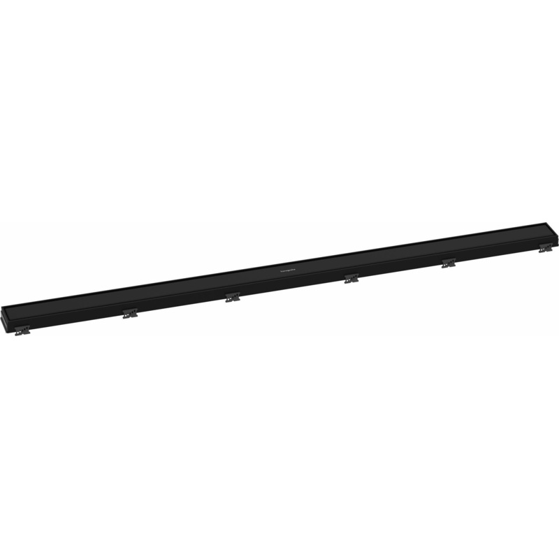 RainDrain Match Trim for 47 1/4″ Rough with Height Adjustable Frame – Matte Black 56042671 Hansgrohe