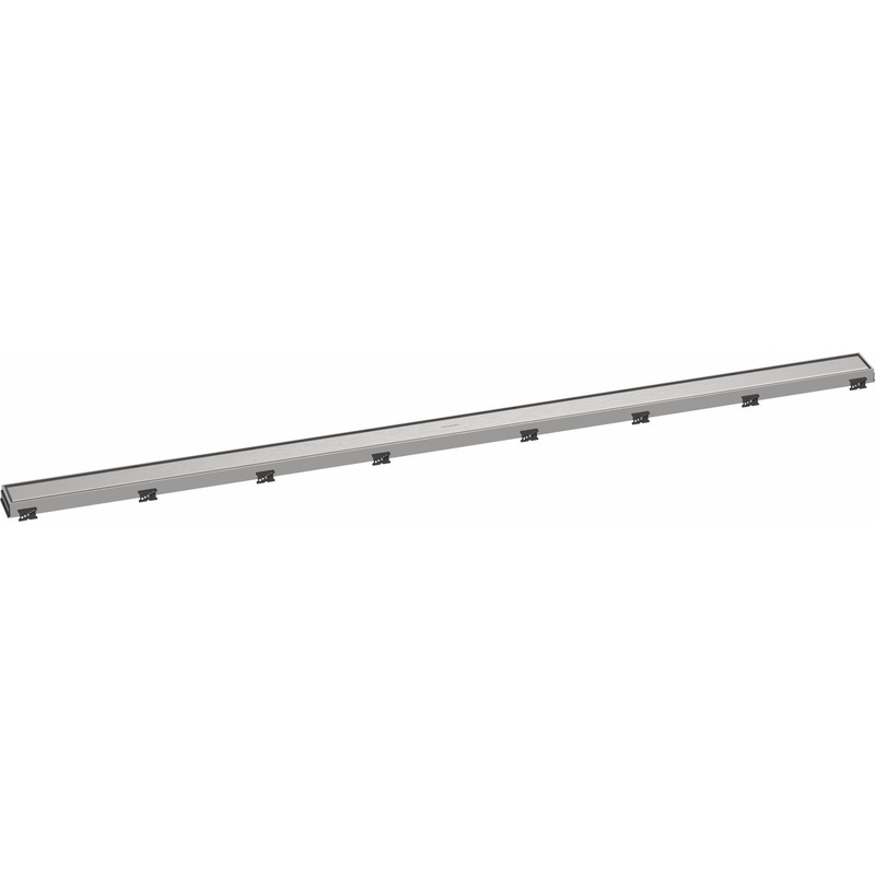RainDrain Match Trim for 59 1/8″ Rough with Height Adjustable Frame – Brushed Stainless Steel 56127801 Hansgrohe