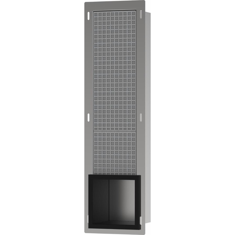 XtraStoris Original Recessed Toilet Paper Holder with Storage & Tileable Door – Matte Black 56058670 Hansgrohe