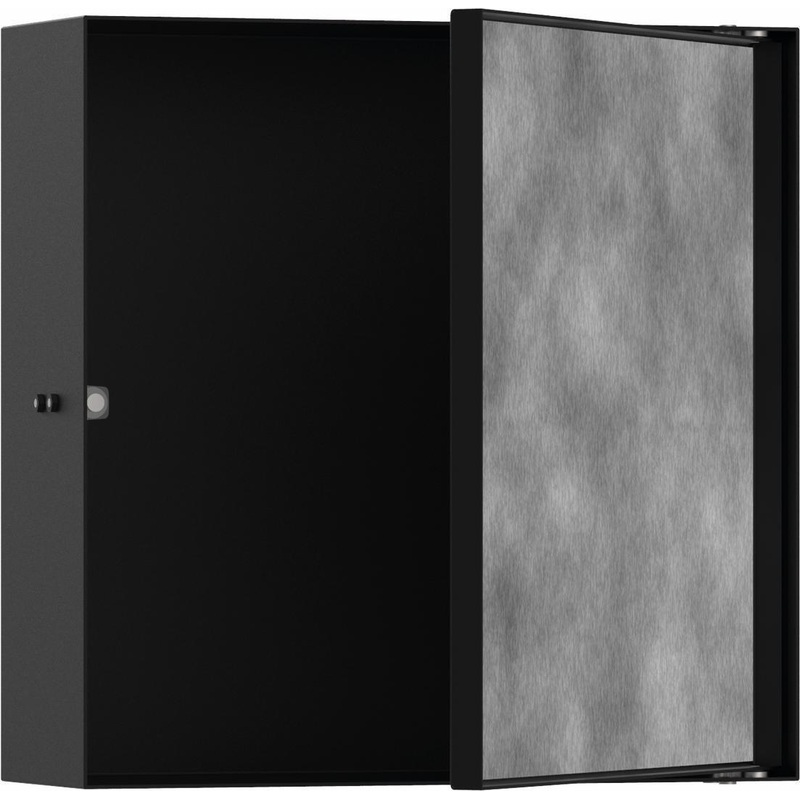 XtraStoris Rock Wall Niche with Tileable Door 12″x 12″x 4″ – Matte Black 56085670 Hansgrohe
