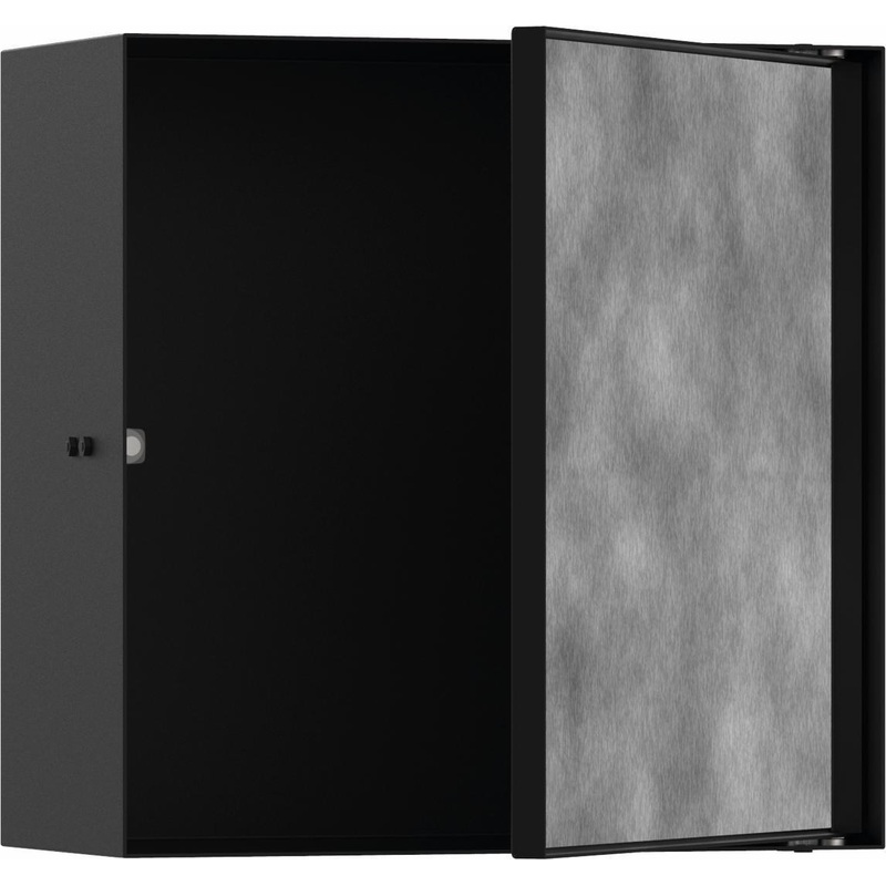XtraStoris Rock Wall Niche with Tileable Door 12″x 12″x 5.5″ – Matte Black 56091670 Hansgrohe