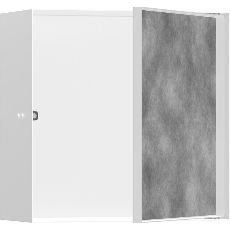 XtraStoris Rock Wall Niche with Tileable Door 12″x 12″x 5.5″ – Matte White 56091700 Hansgrohe