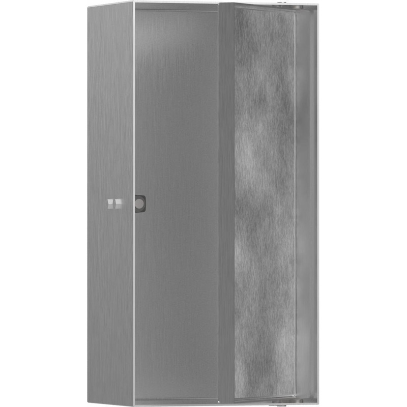 XtraStoris Rock Wall Niche with Tileable Door 12″x 6″x 4″ – Brushed Stainless Steel 56082800 Hansgrohe